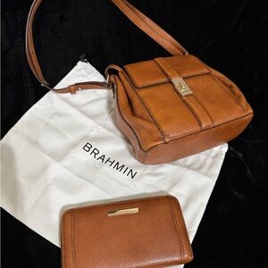 Brahmin Tan Leather Wallet